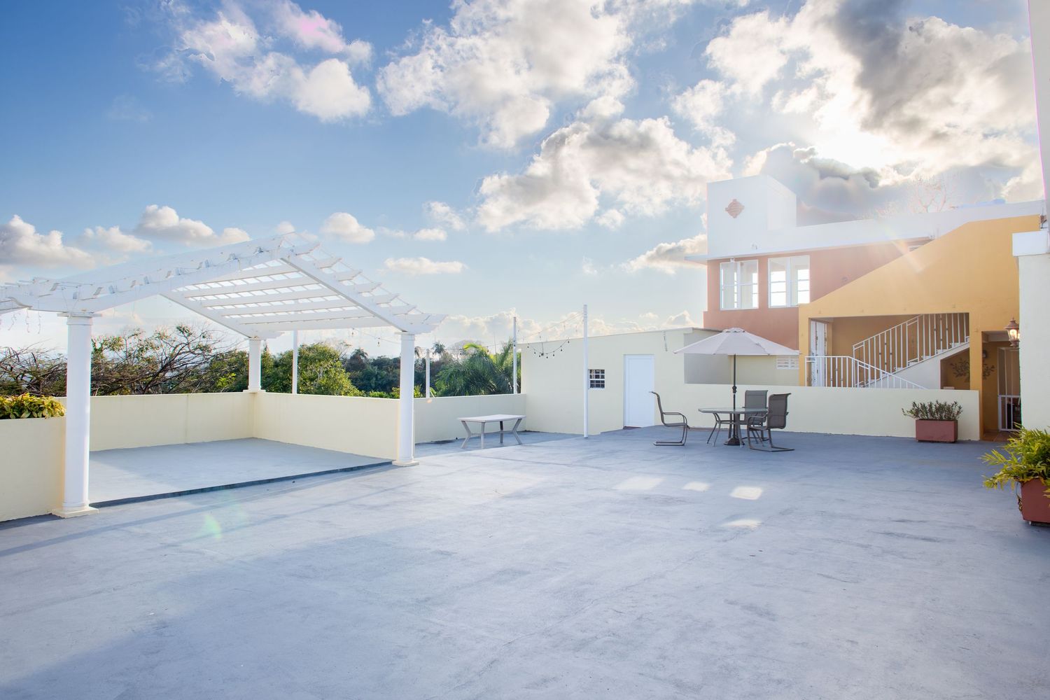 Real estate photo. Short-term rental in Aguas Buenas, Puerto Rico. Patio area.