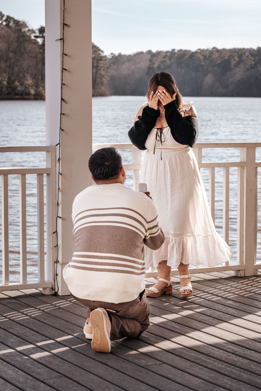 a man proposing to a women