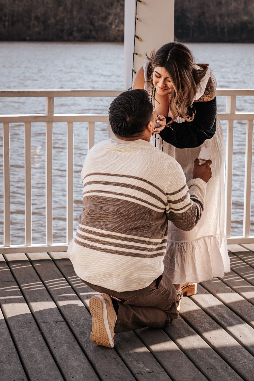a man proposing to a women