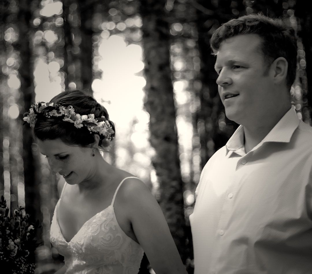 Bride and groom portrait at Peggy’s Cove Nova Scotia
