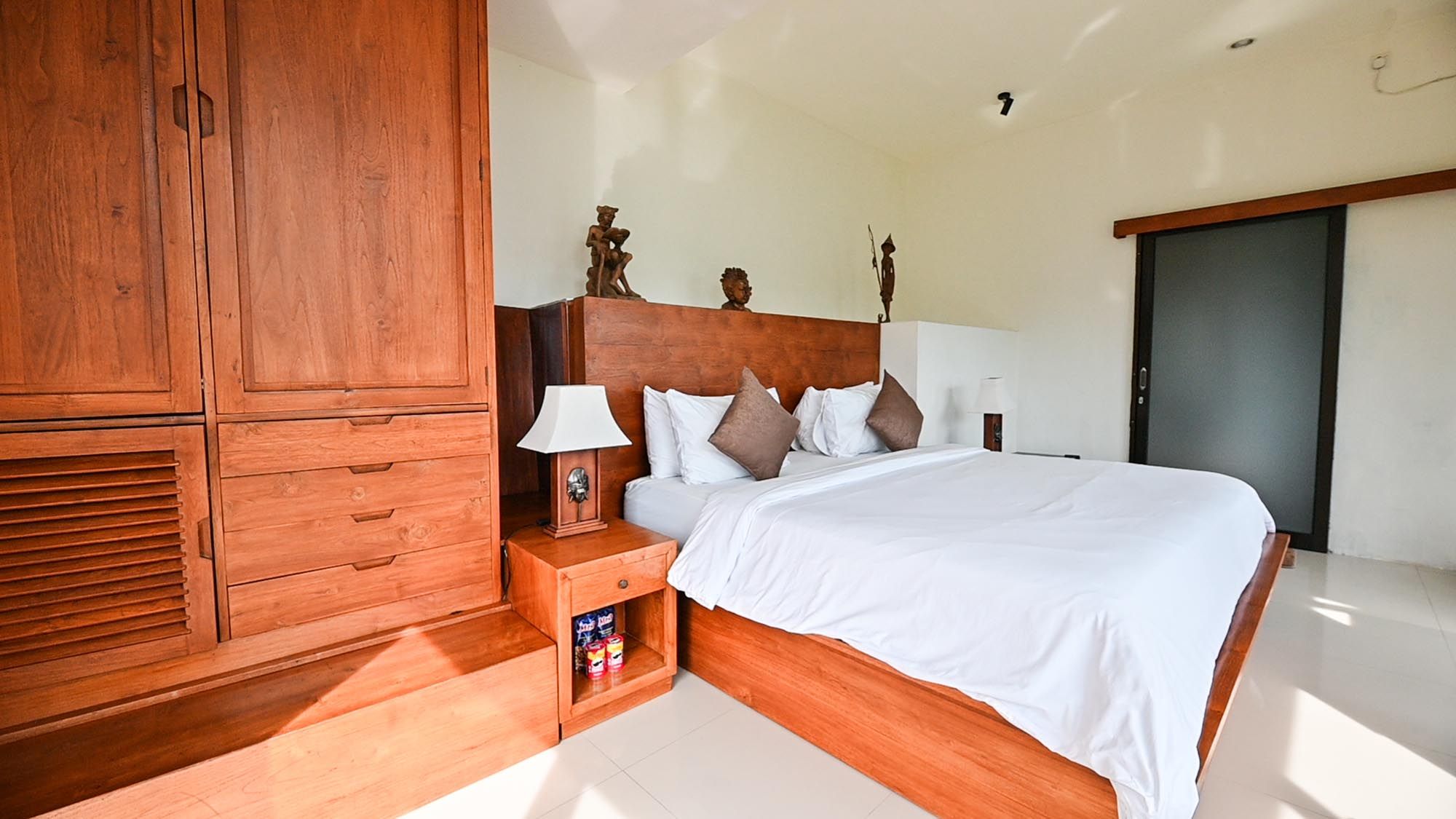 Villa Di Bias room view over rice fields in Abang Bali