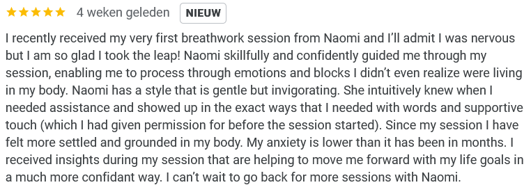 Review op ademsessie door Klikchick