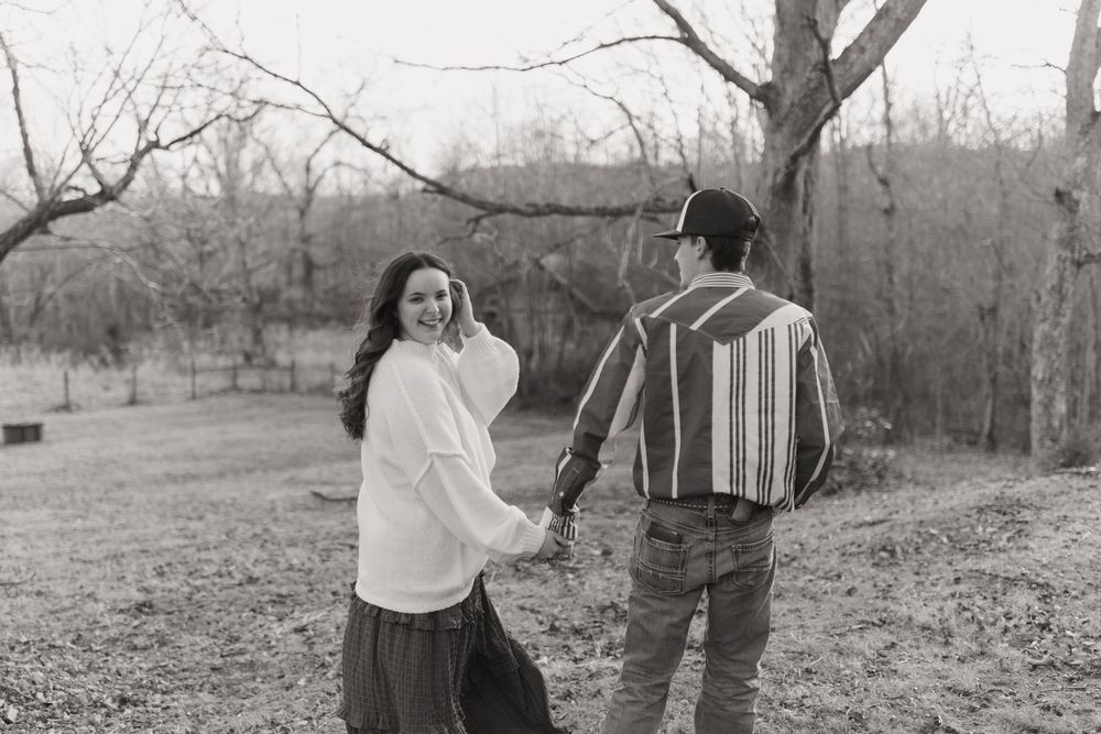 Vintage black and white photo series showing people hunting or shooting in a rural field setting.