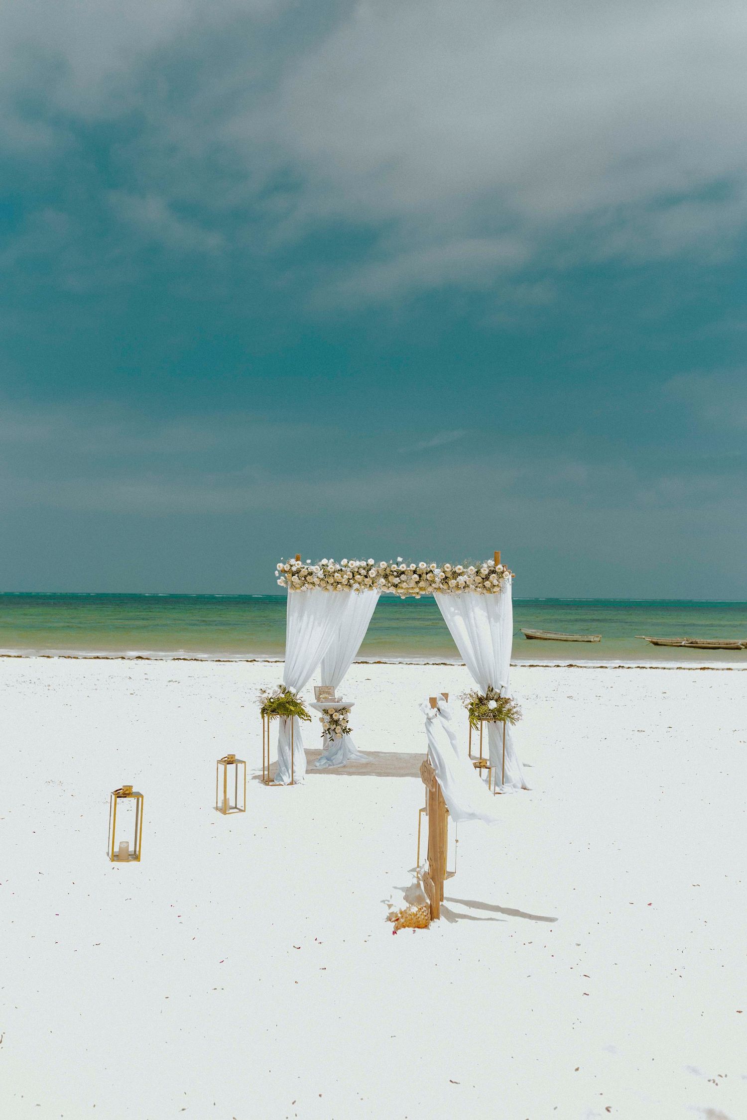 Elegant destination wedding photography in Zanzibar with natural light