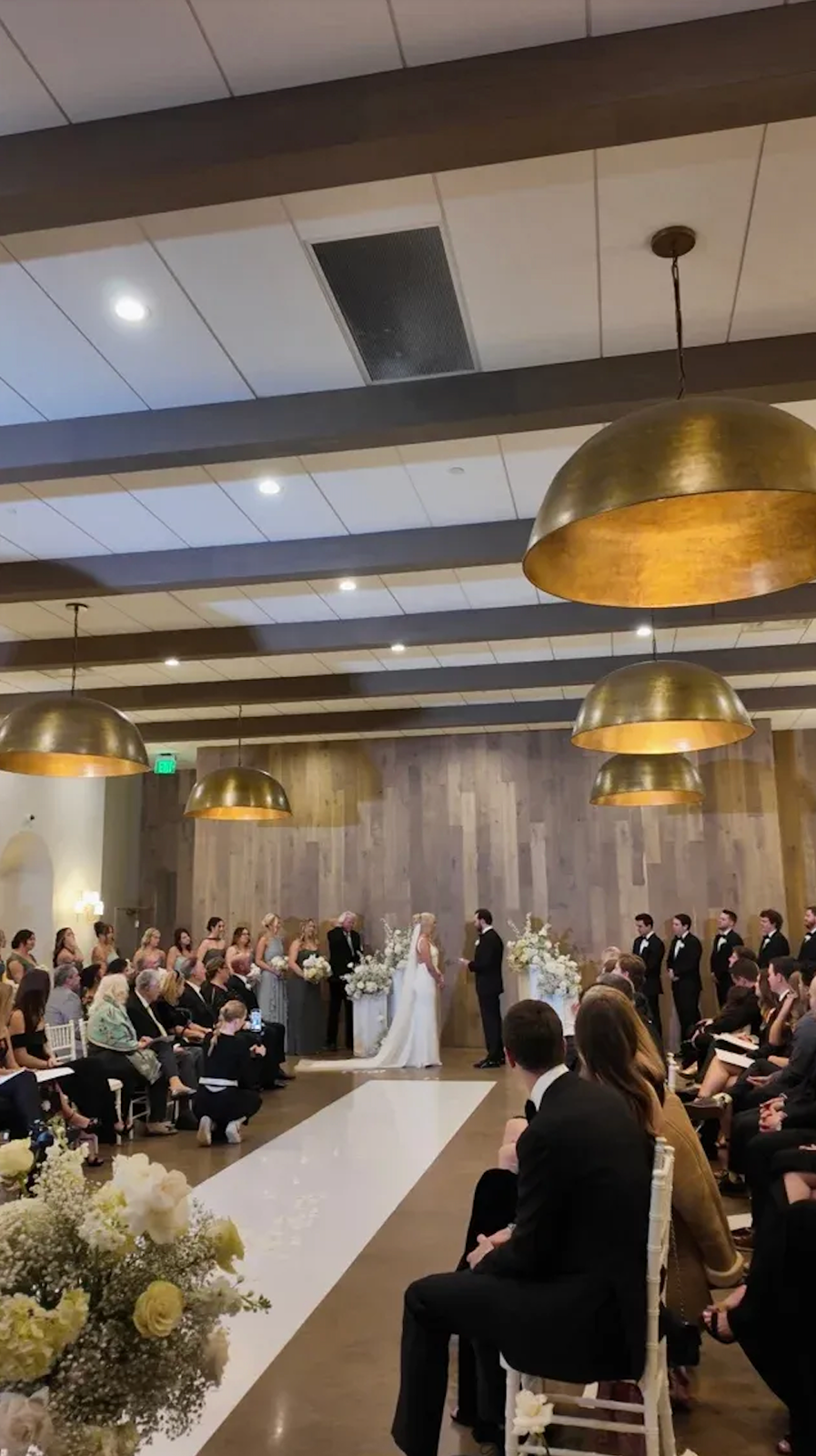 Wedding ceremony at the Hall on Dragon, a Dallas wedding venue