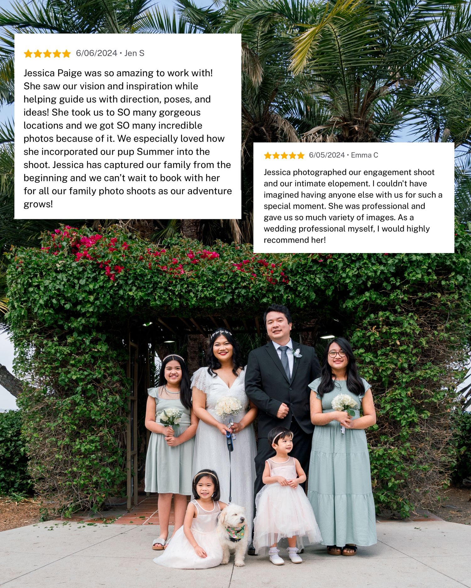 Amazing Reviews for Top and Best Wedding and Engagement and Elopement San Diego Based Photographer