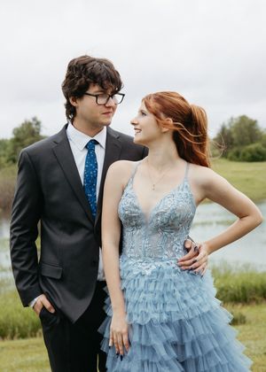 Overcast rainy day prom portraits at Blossom Grove Barn in Salisbury New Brunswick Riverview High School grad portraits, prom photos Moncton