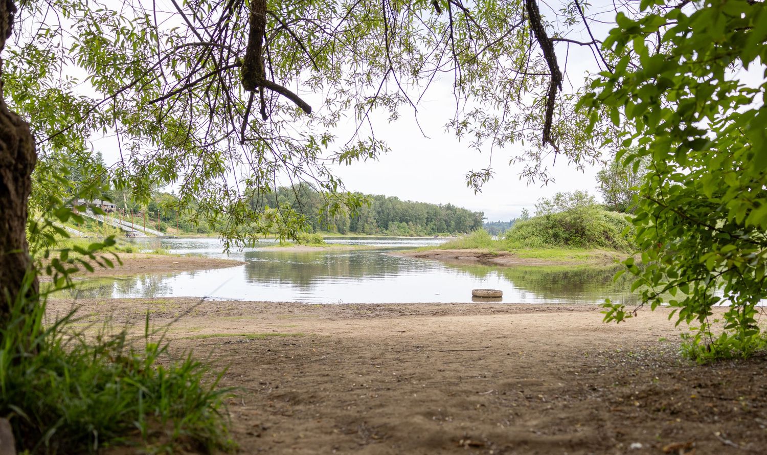 Mary S. Young off leash dog area on the Willamette River in West Linn, Oregon.