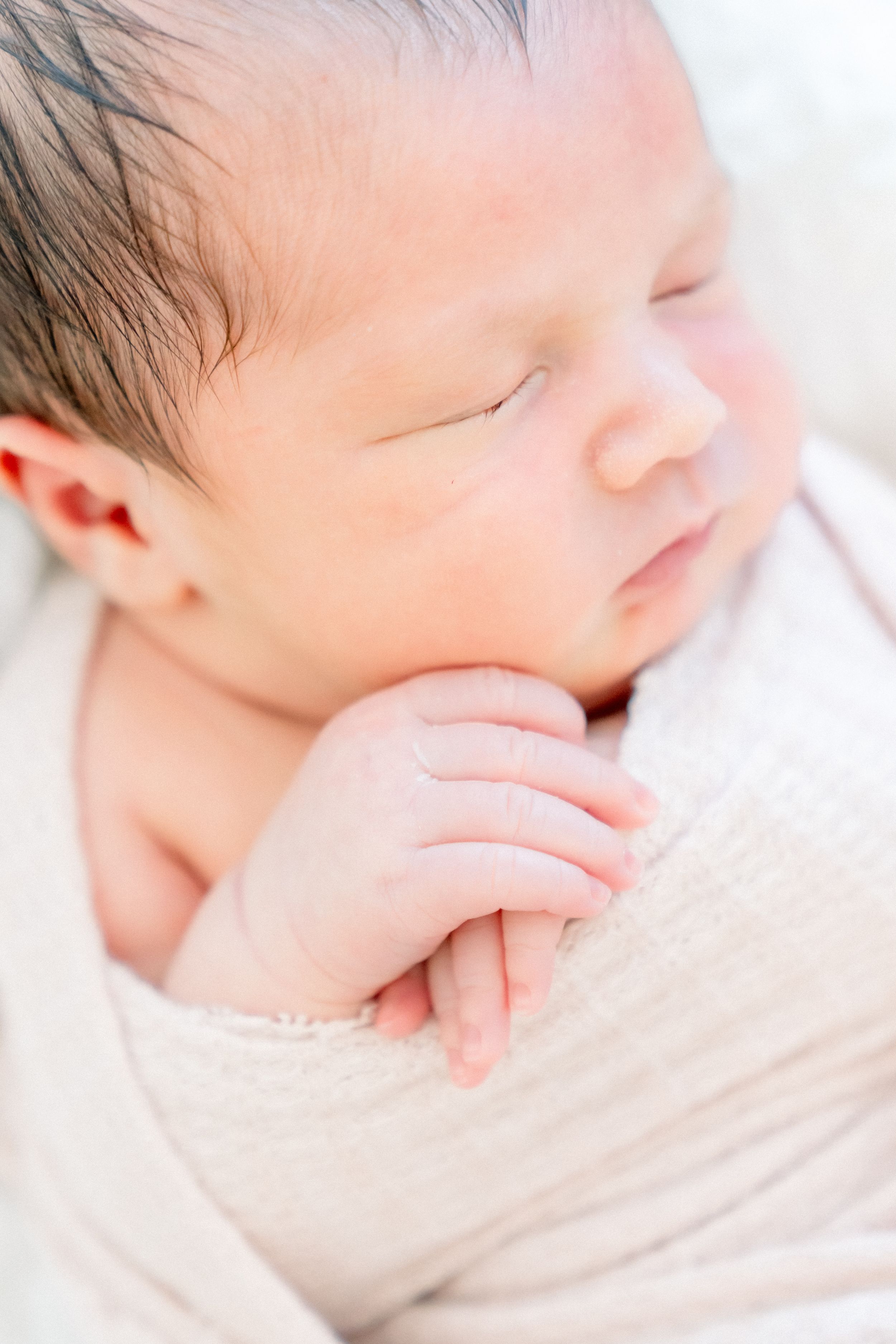 tiny fingers and lips captured during a lifestyle newborn session little details