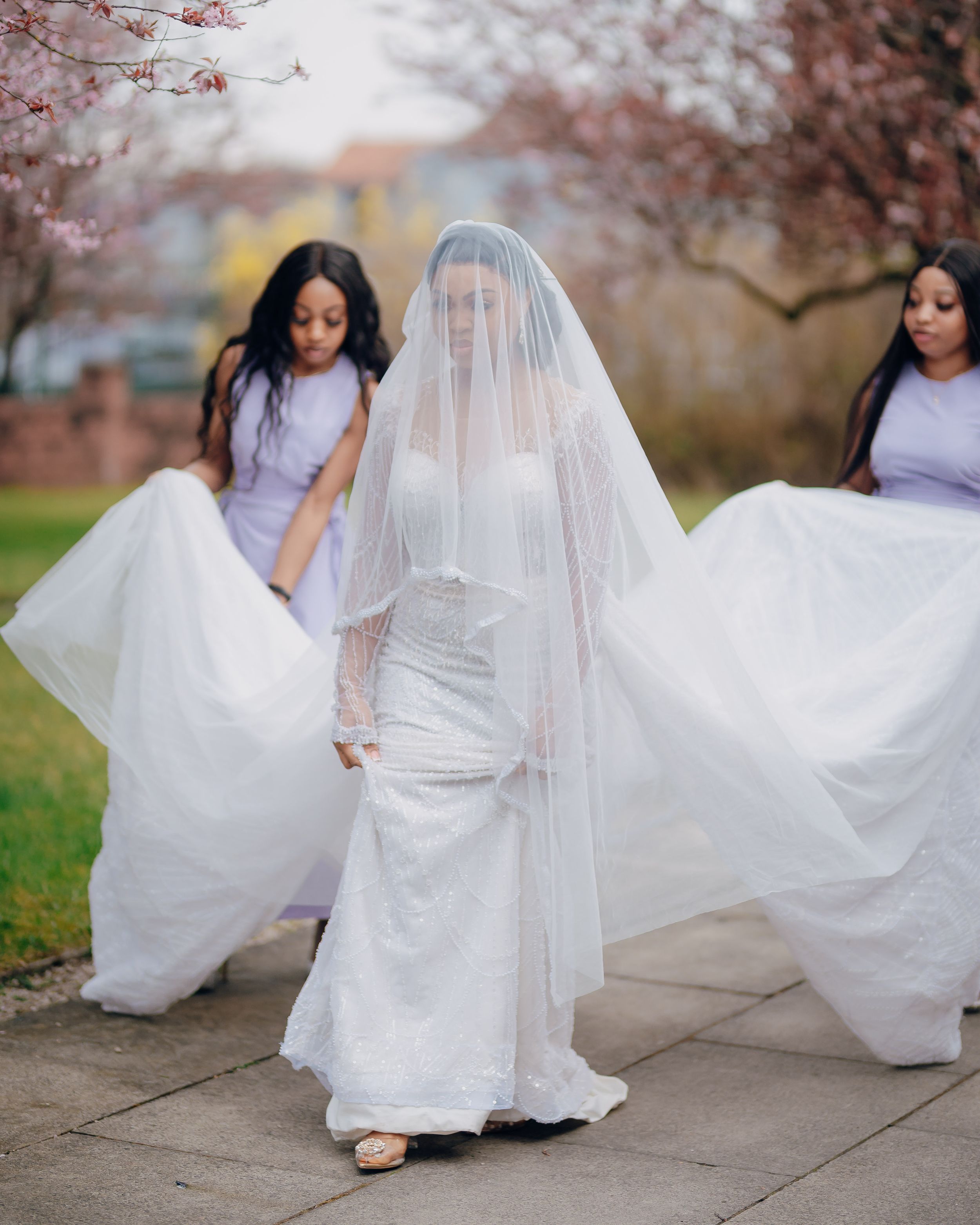Wedding portraits, couples, white wedding.