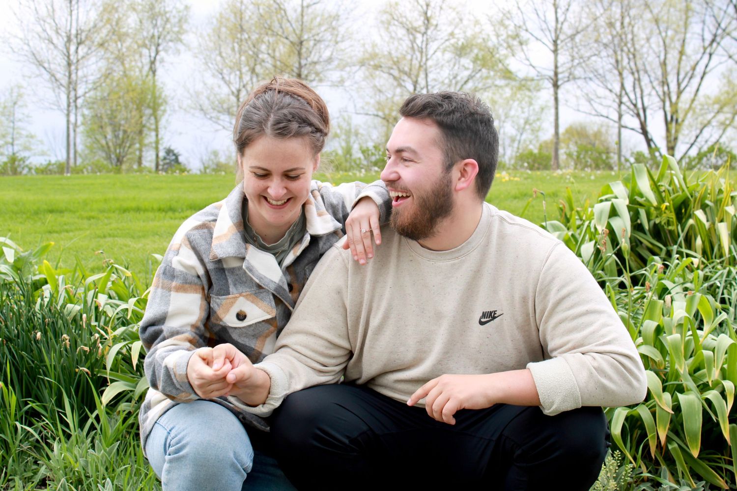 Couple laughing