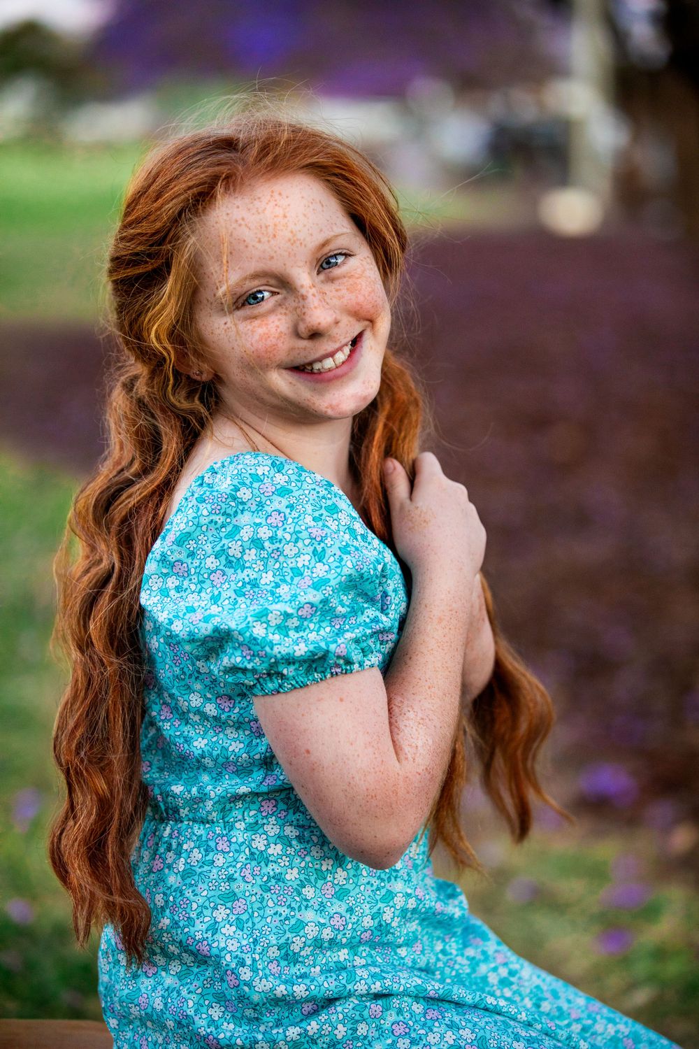 10th birthday milestone, goodna, vibrant, fun outdoor portrait session, pink, blue, family photogrpher salma begg
