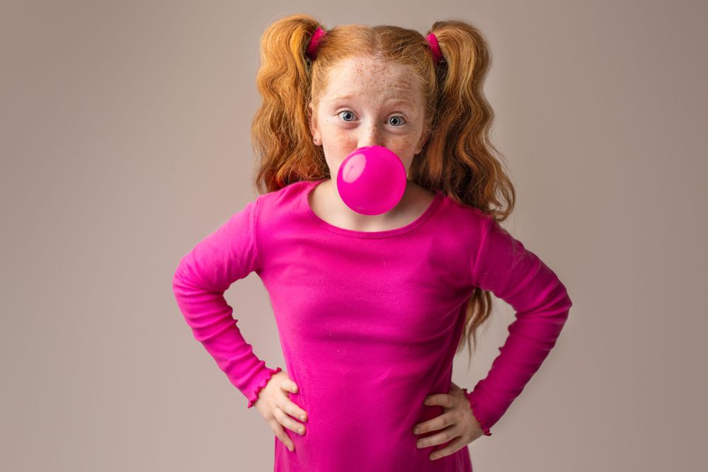 10th birthday milestone, goodna, vibrant, fun in-studio session, pink, blue, family photogrpher salma begg brisbane