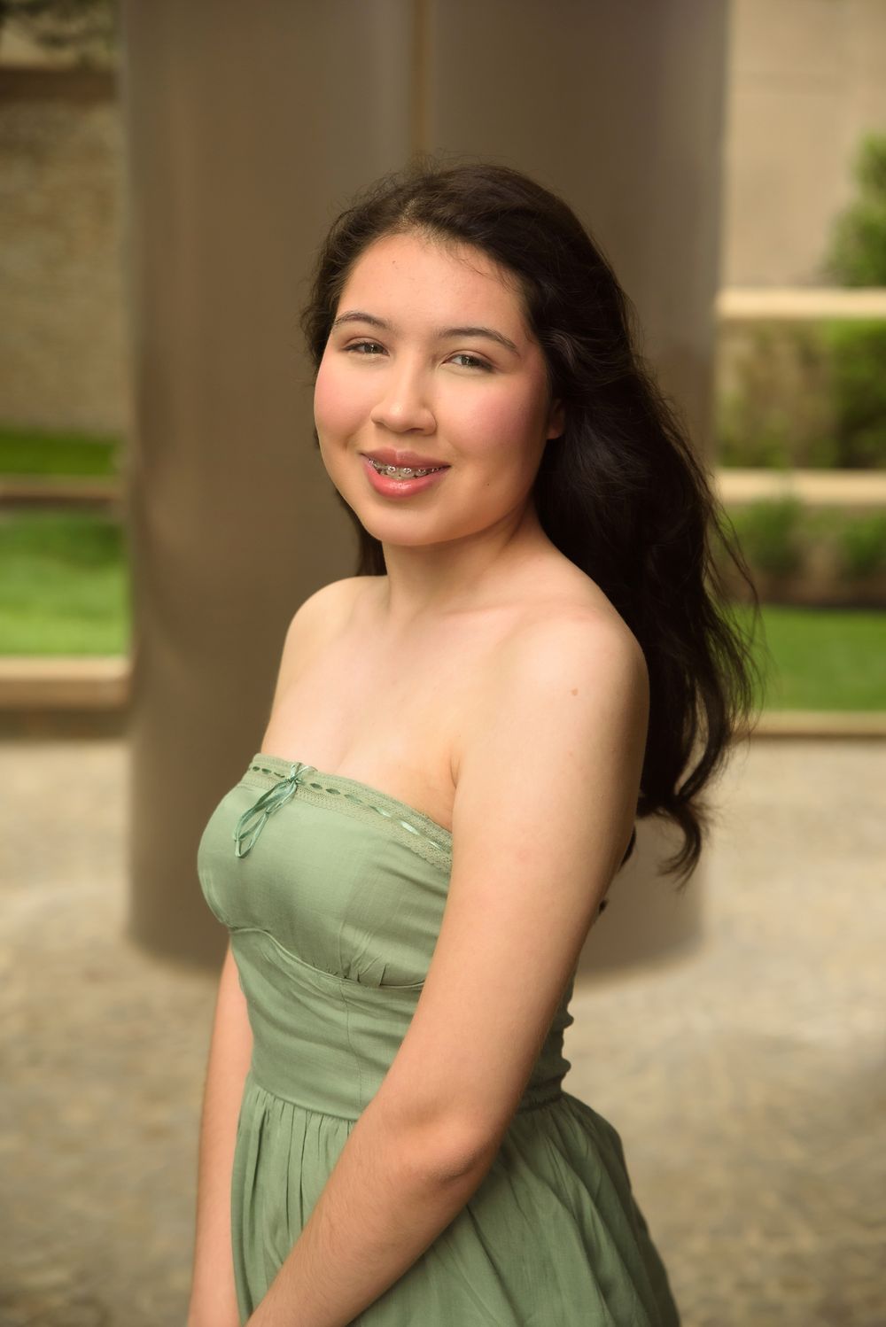 highs school senior posing for photo