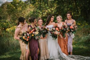 bride and bridesmaids