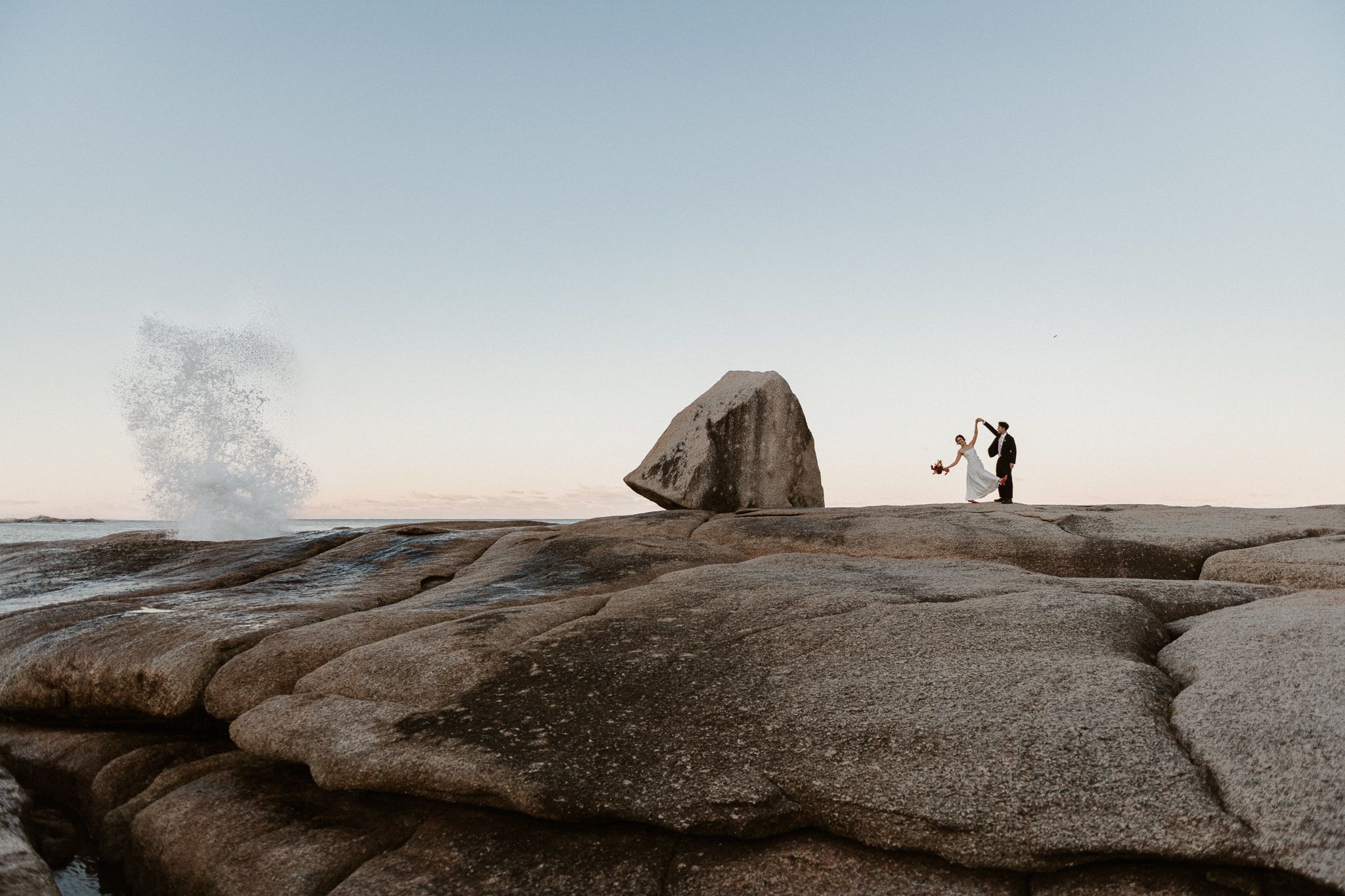 Elopement in Bicheno, Tasmania by wedding and elopement photographer Joss Jensen