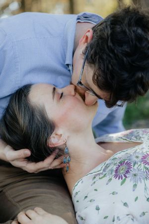 Intimate close-up sequence showing tender moments between a couple.
