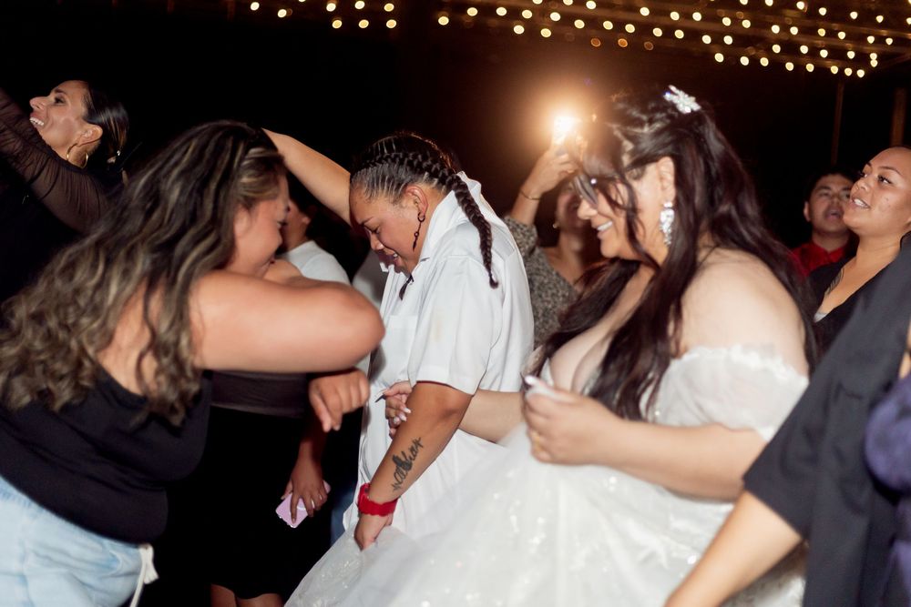 lively dance floor at missouri wedding reception