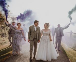 Couple sharing a natural moment together during their photoshoot