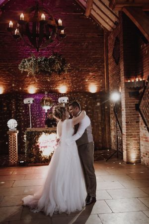Couple sharing a natural moment together during their photoshoot