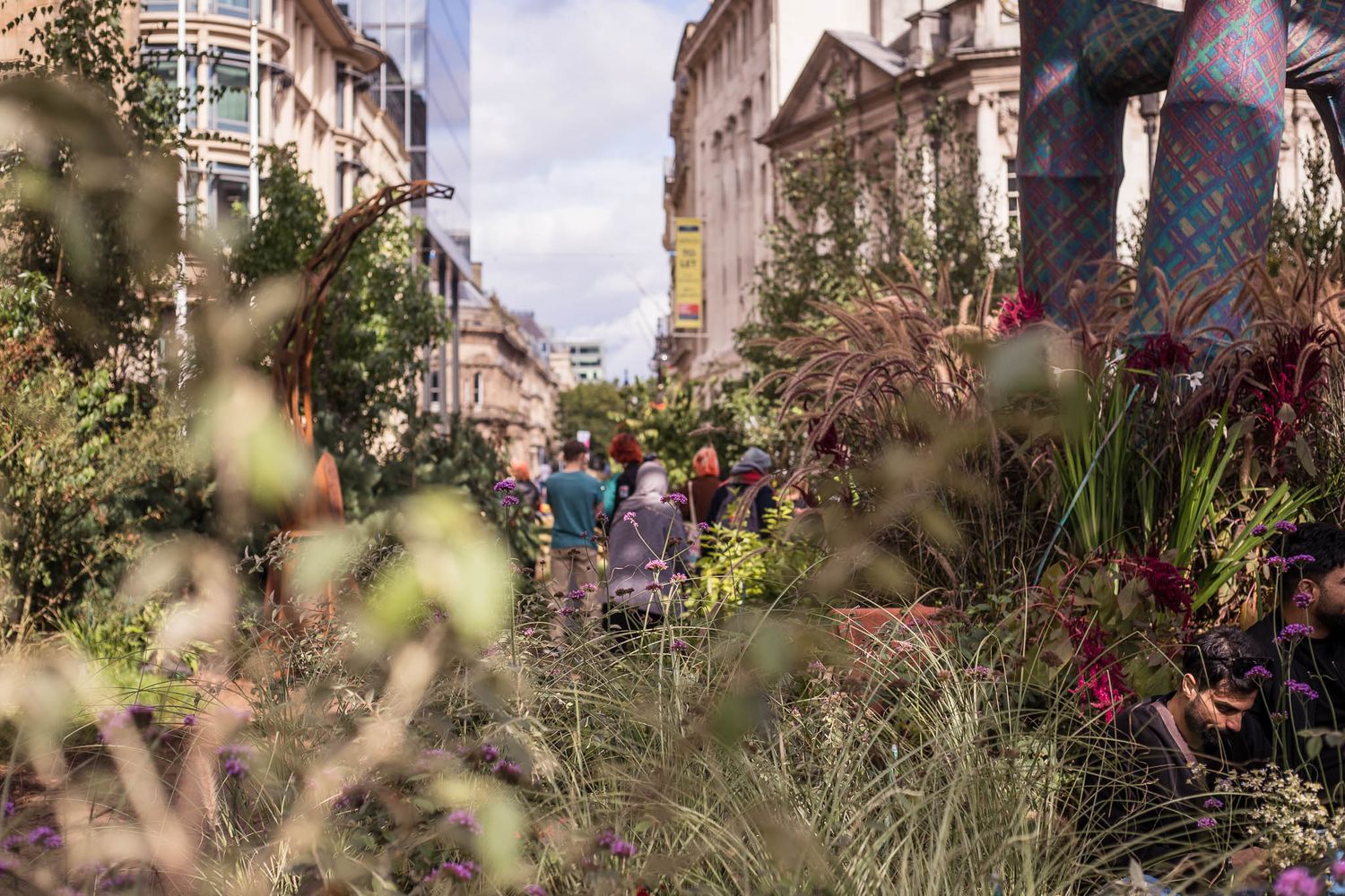 Artsy photo of Birmingham City Centre during a special event outside Birmingham Council House in Victoria Square