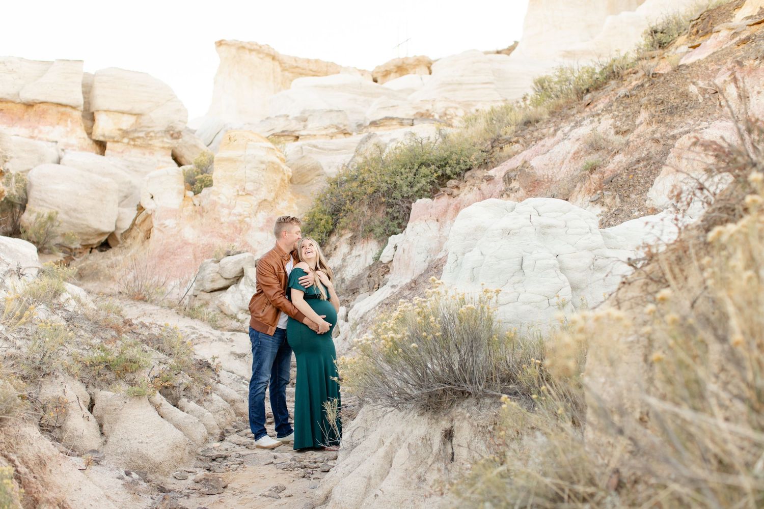 Colorado couple maternity session at Paint Mines Interpretive Park