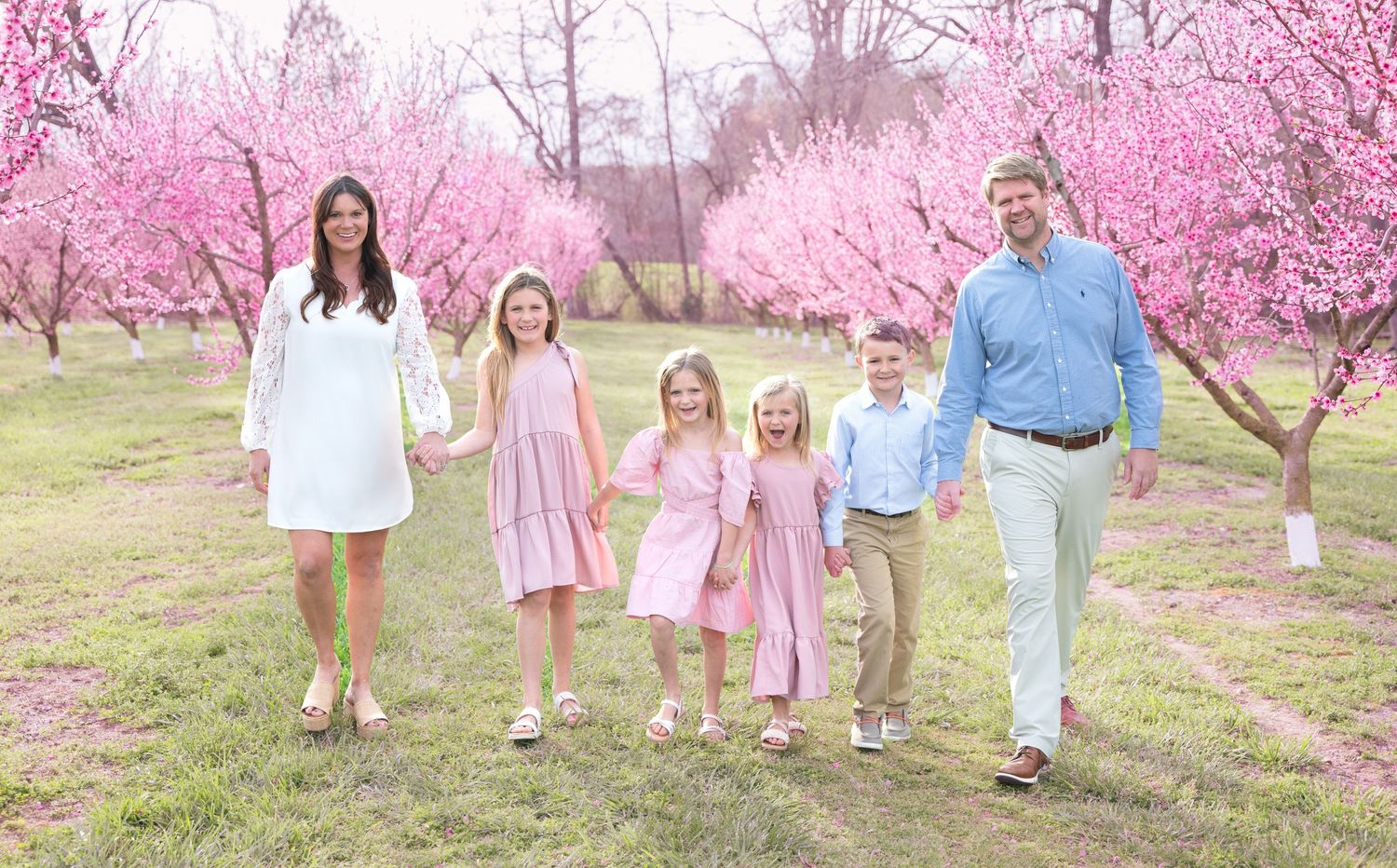 Family photo - orchard blossoms