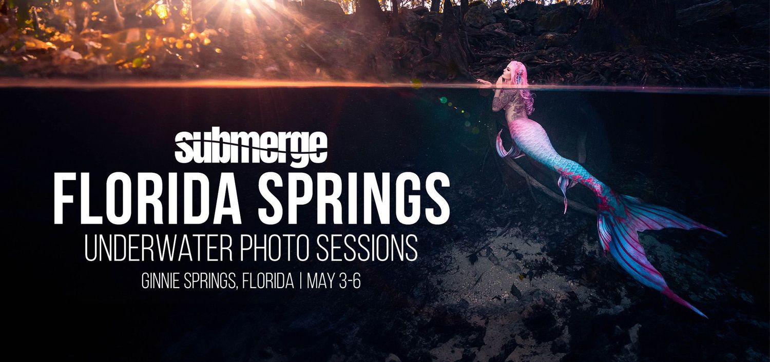 A stunning cave diving adventure showcases underwater exploration in crystal clear Florida Springs with beams of sunlight.