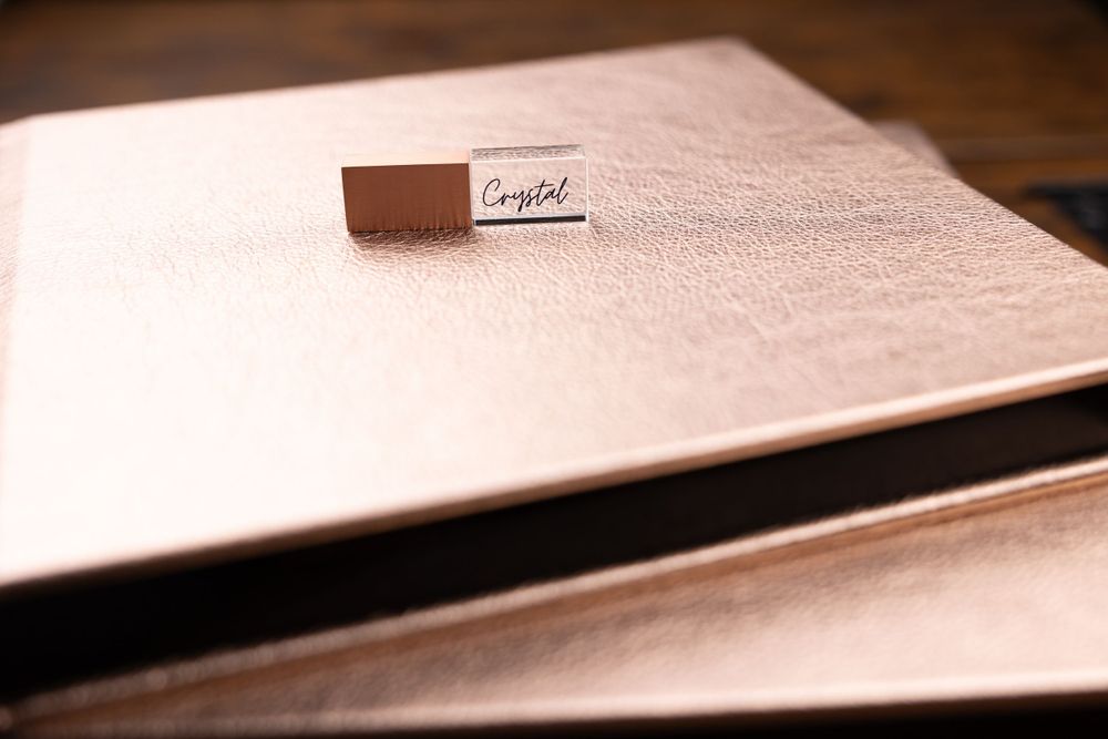 Luxury Album in Metallic pink rose