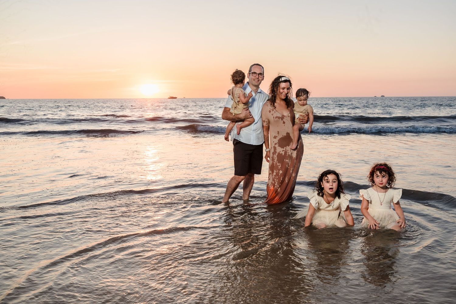 Beach Family photos at margaritaville Flamingo beach