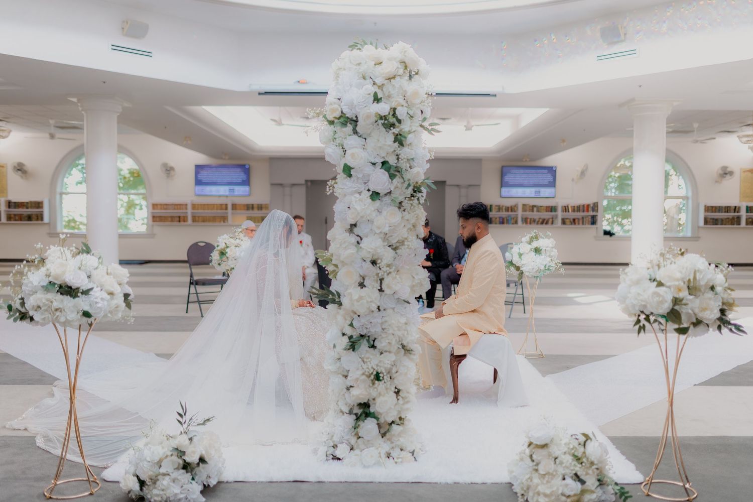 Soft dreamy Muslim wedding photography ISNA mosque