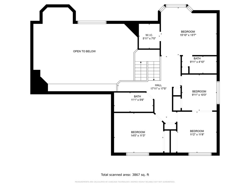 Architectural floor plan showing multiple rooms and spaces with detailed measurements and layout configurations.