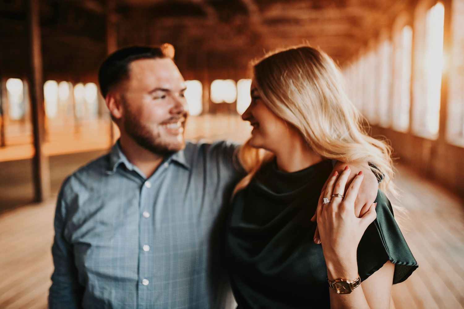 Nicholas proposing to Brooke at Cotton Mill McKinney Texas