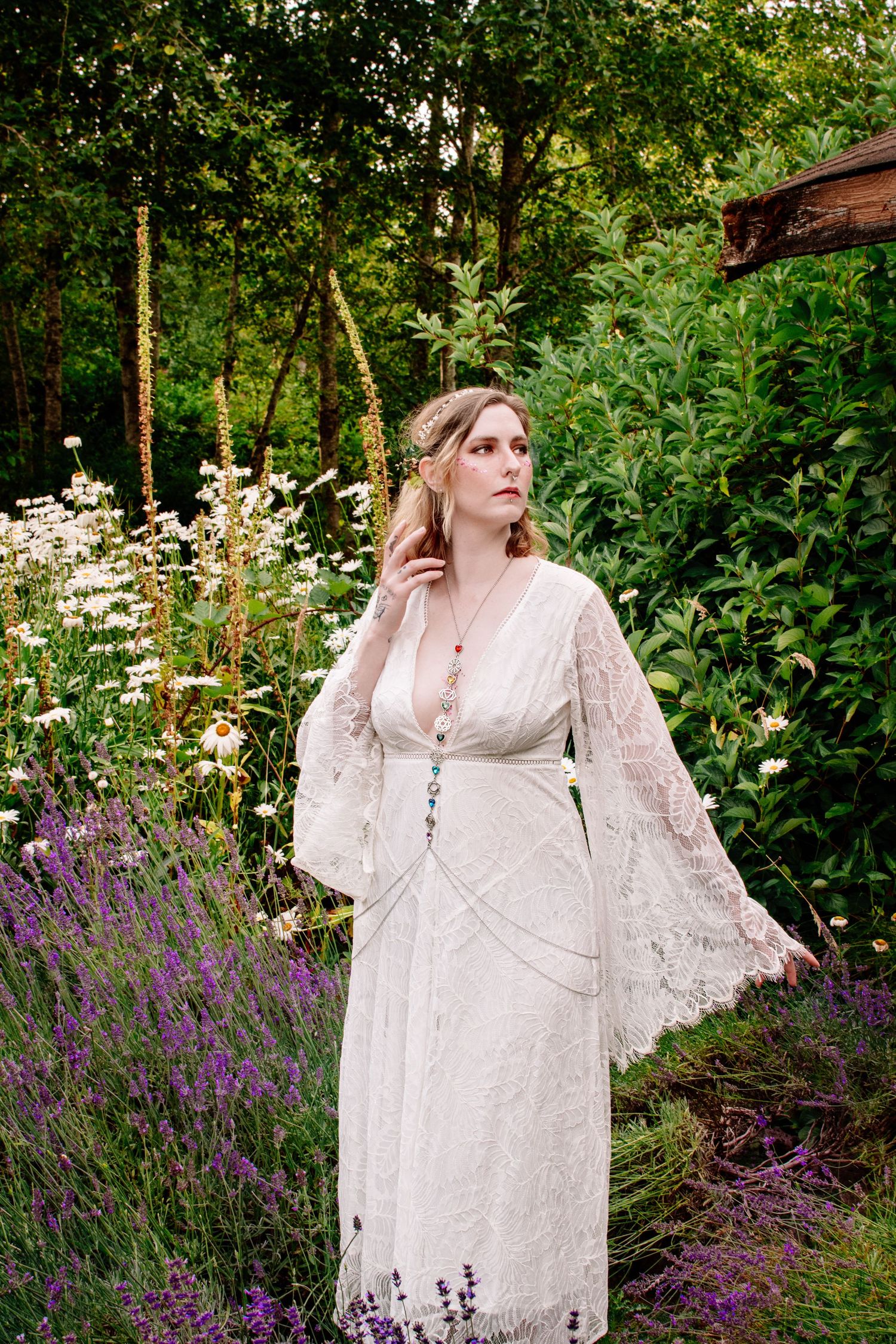 Outdoor portrait at The Pole Garden, a unique photography location near Seattle.