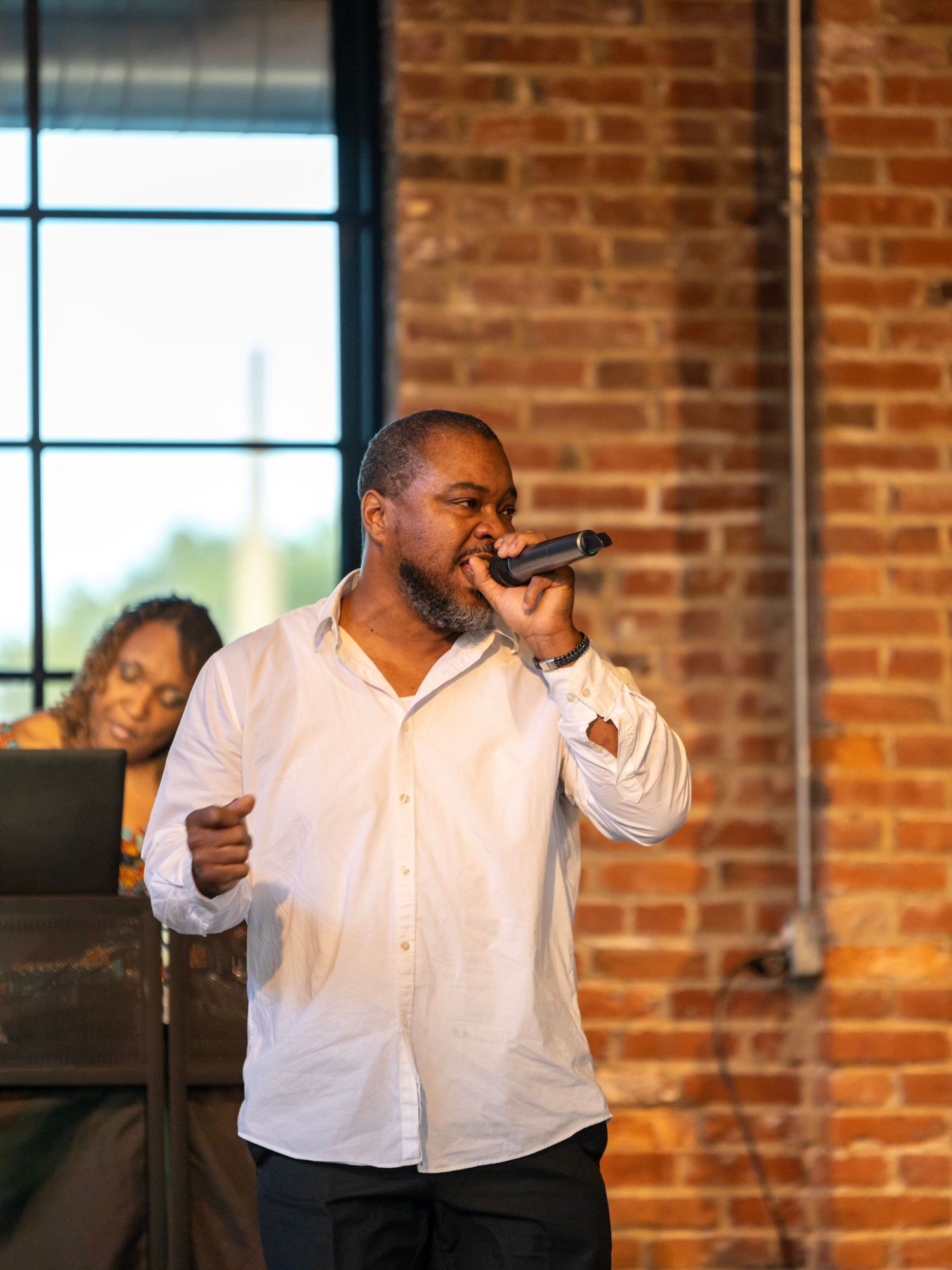 Musician singing