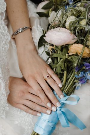 Catholic wedding portrait