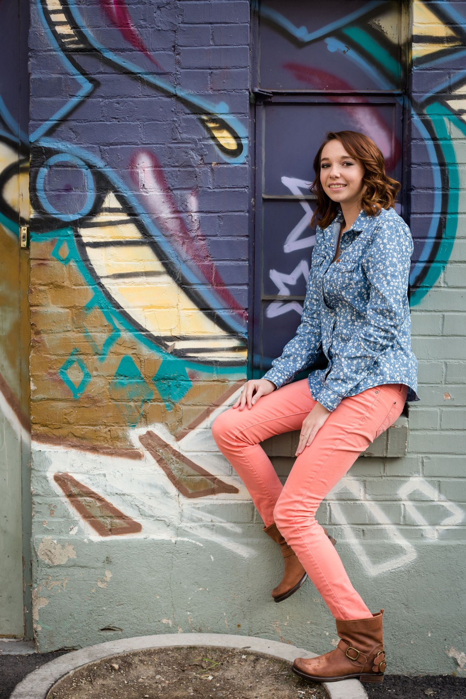 Provo Center Street Utah senior picture wall mural