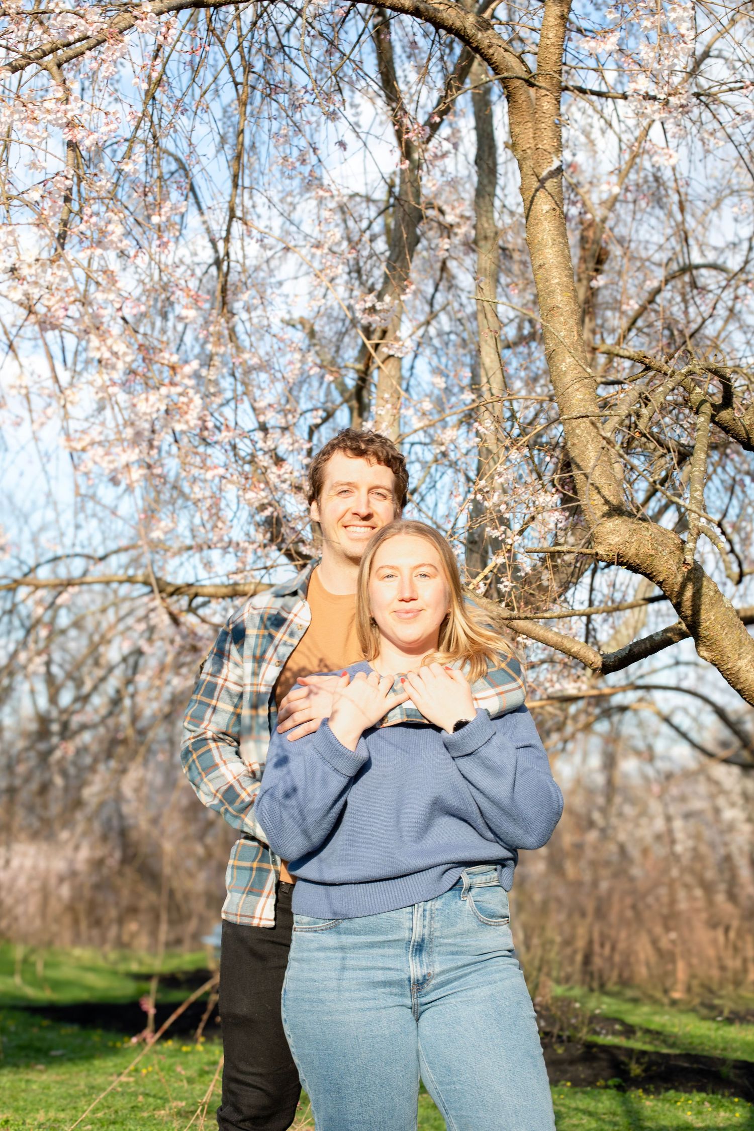 Cherry Blossom Photos at Ault Park by Emily Lupton Photography engagement and couple photographers near cincinnati, blue ash, reading, mason