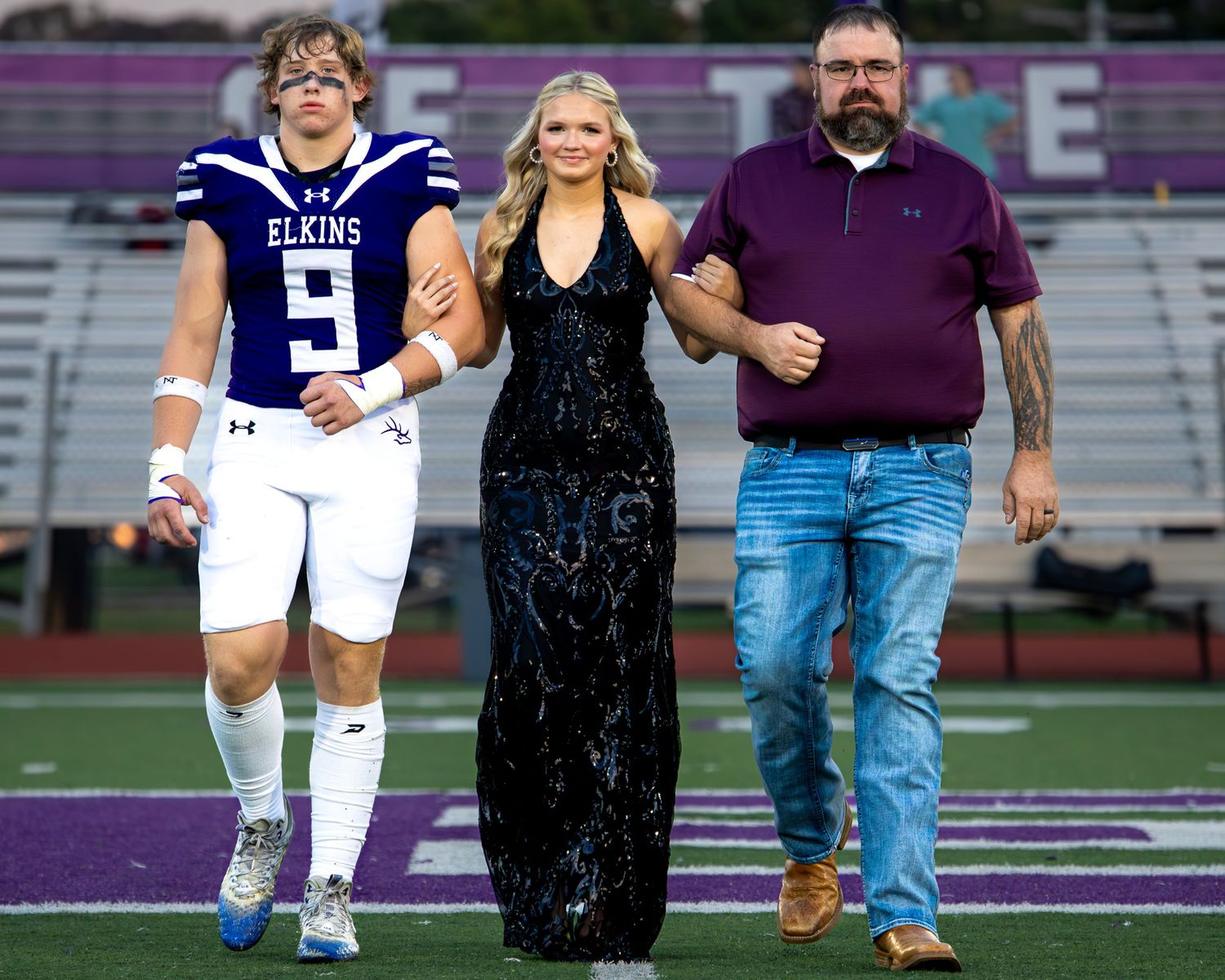 Savannah Combs at homecoming on at John Bunch Jr stadium field in Elkins AR