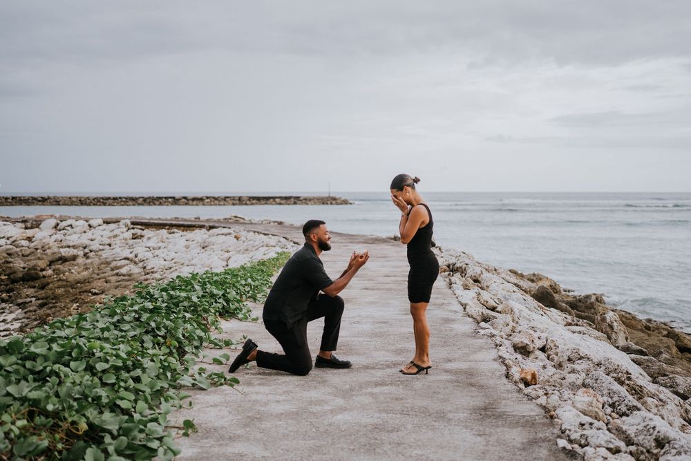 Romantic proposal photography session in Bali