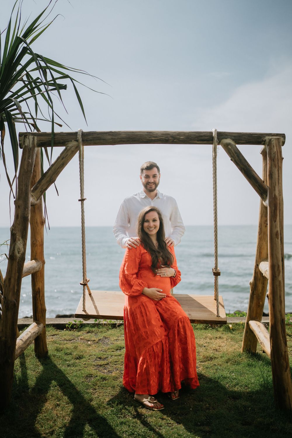 Artistic maternity photography services in Bali with soft natural light