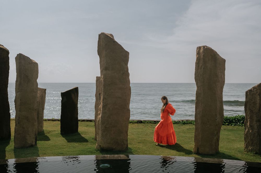 Maternity photography service in Bali with serene outdoor setting