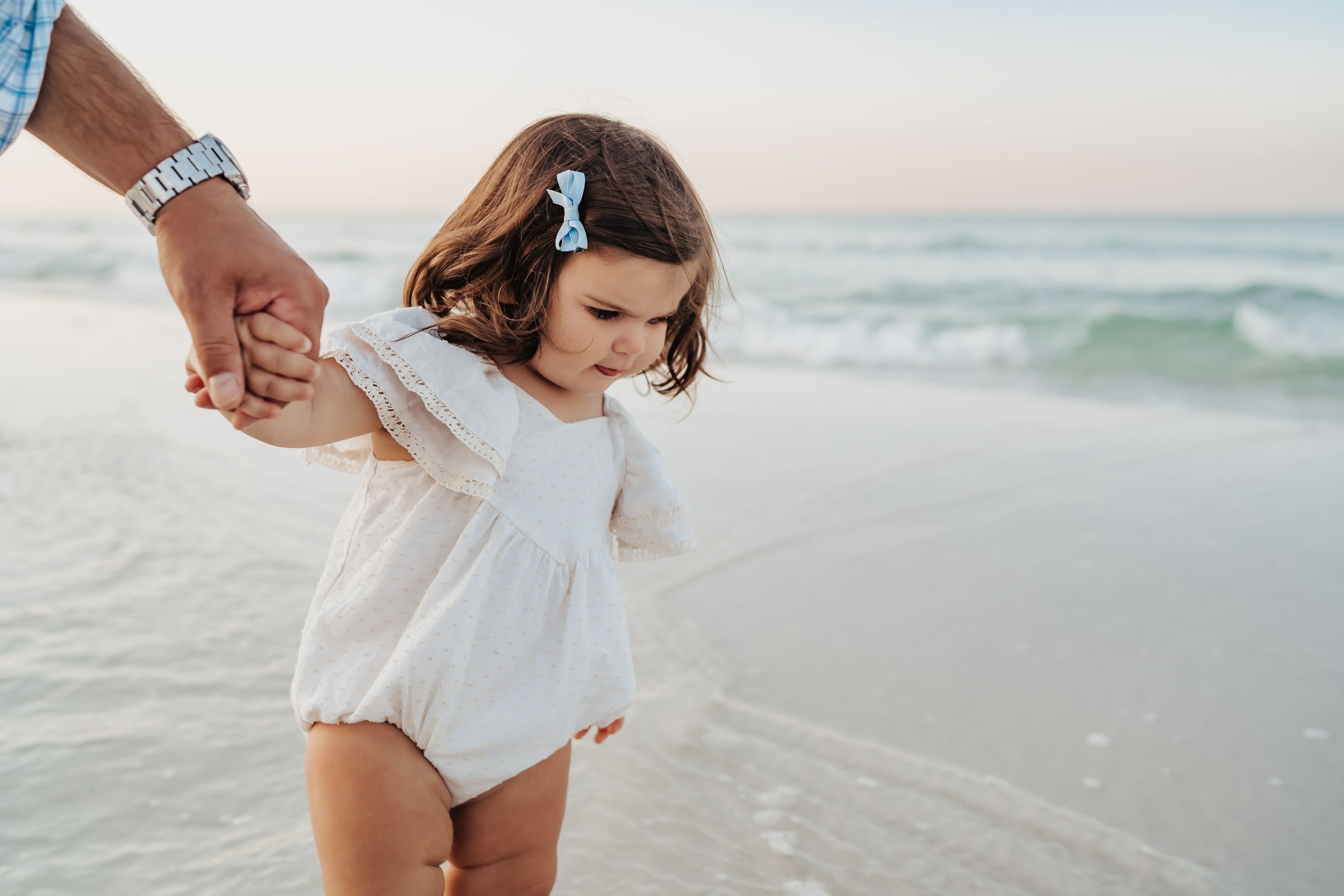 Luxury 30A beach photography session at sunrise for families