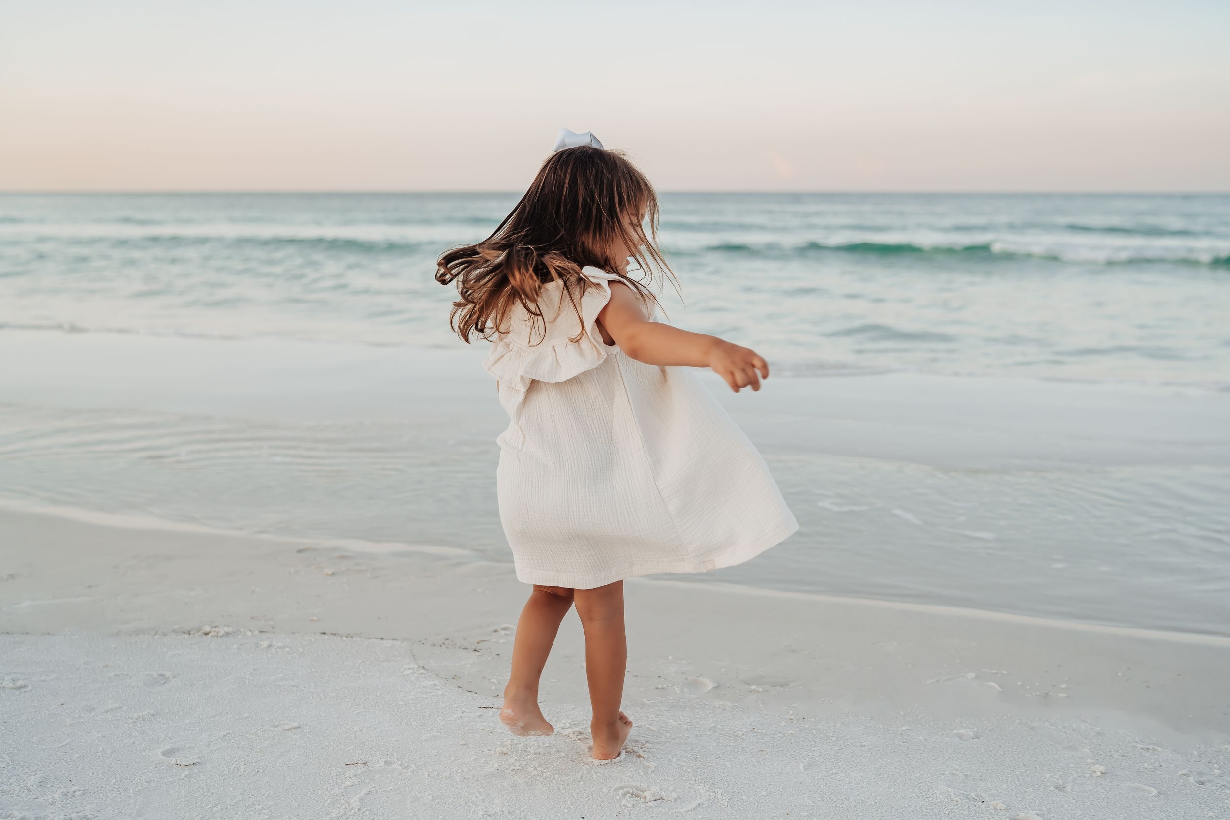 Luxury 30A beach photography session at sunrise for families
