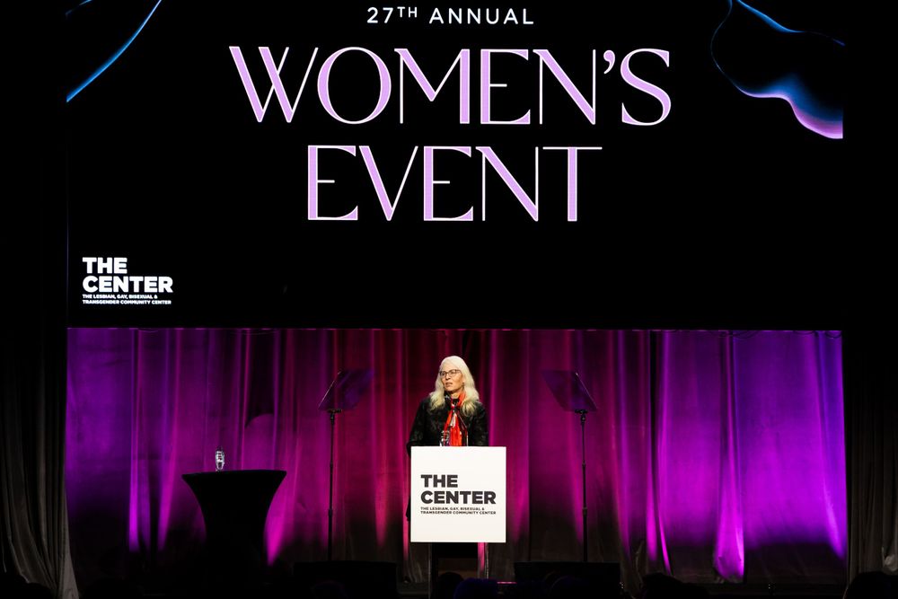 LGBTQ+ center Women's Event keynote speaker photography.
