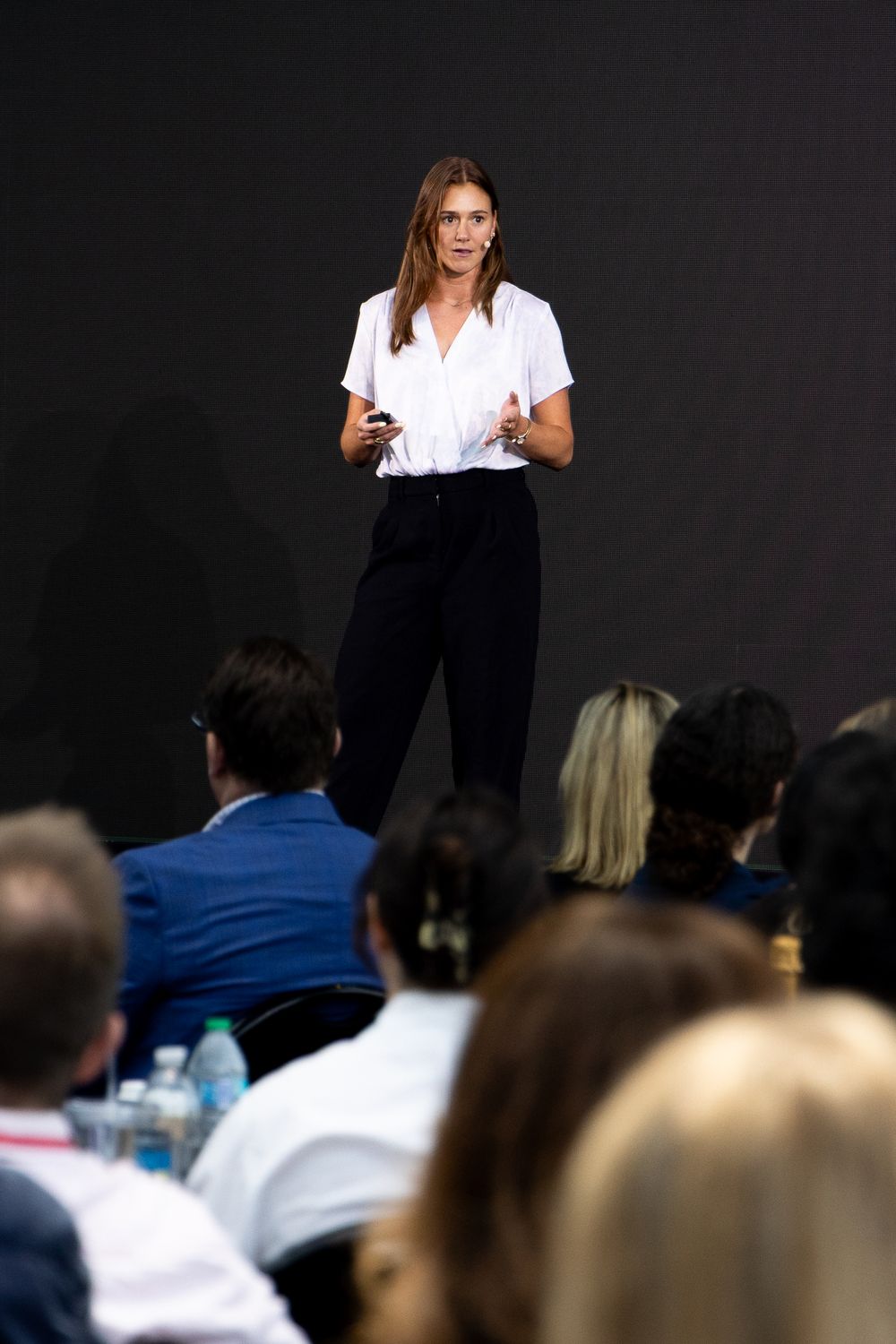 Corporate photography in New York City of event speaker.