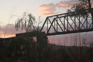Manilla NSW showground historic bridge sunset