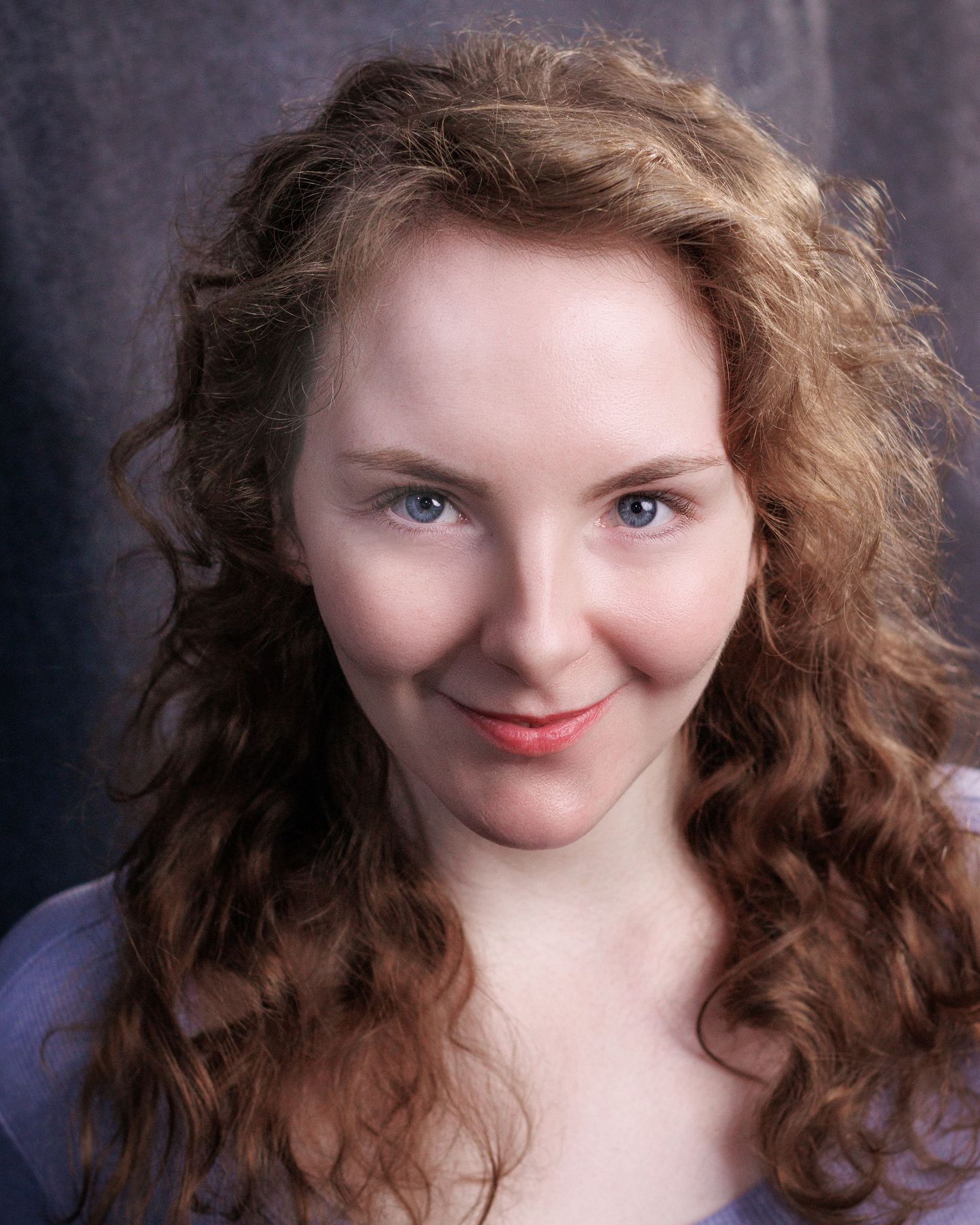 Sequence of color portraits showing a curly-haired figure with changing expressions against a dark backdrop.
