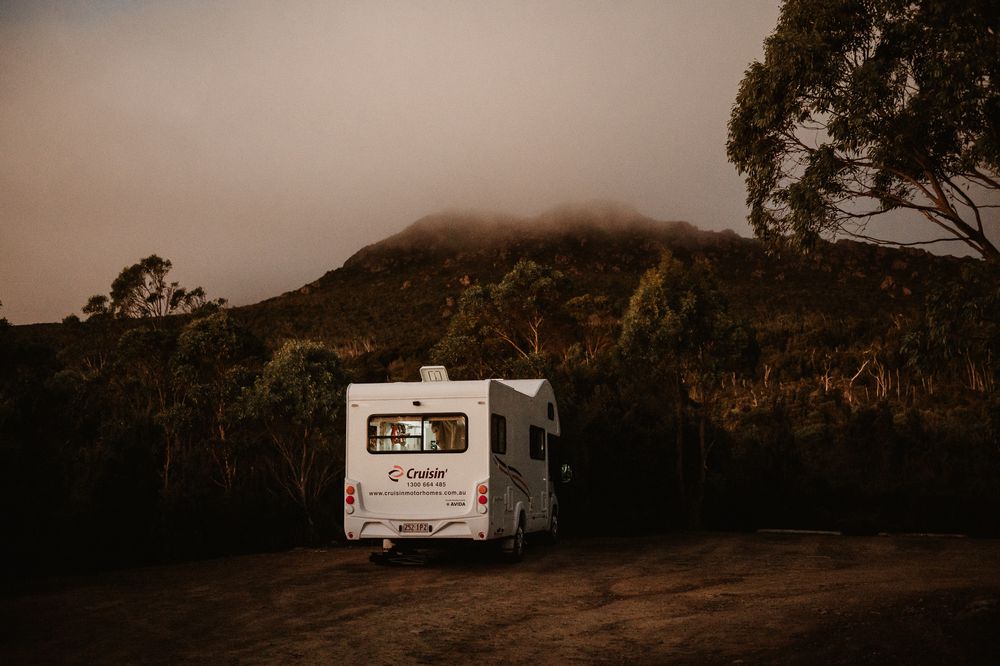 A beautiful sunrise elopement at Lake Osborne in Hartz Mountain National Park, Tasmania. Taken by Joss Jensen Photography