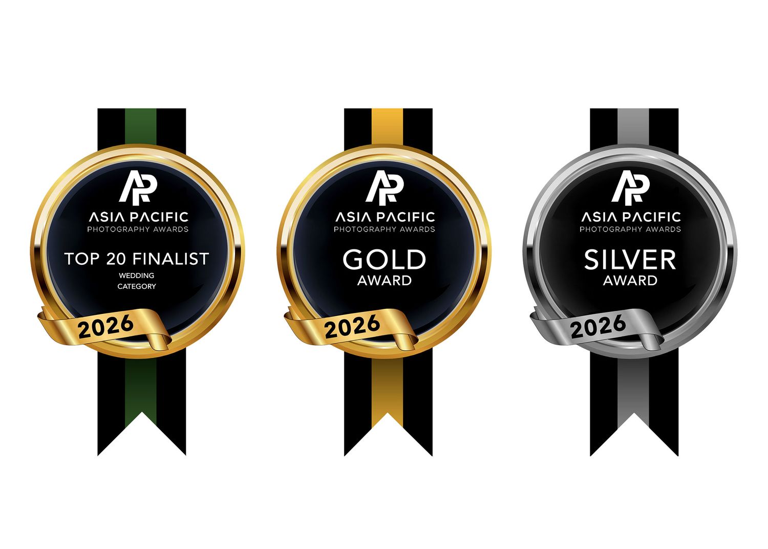 Our Top 20, Gold and Silver Awards from the Asia Pacific Photography Awards 2026 in the Wedding Category.